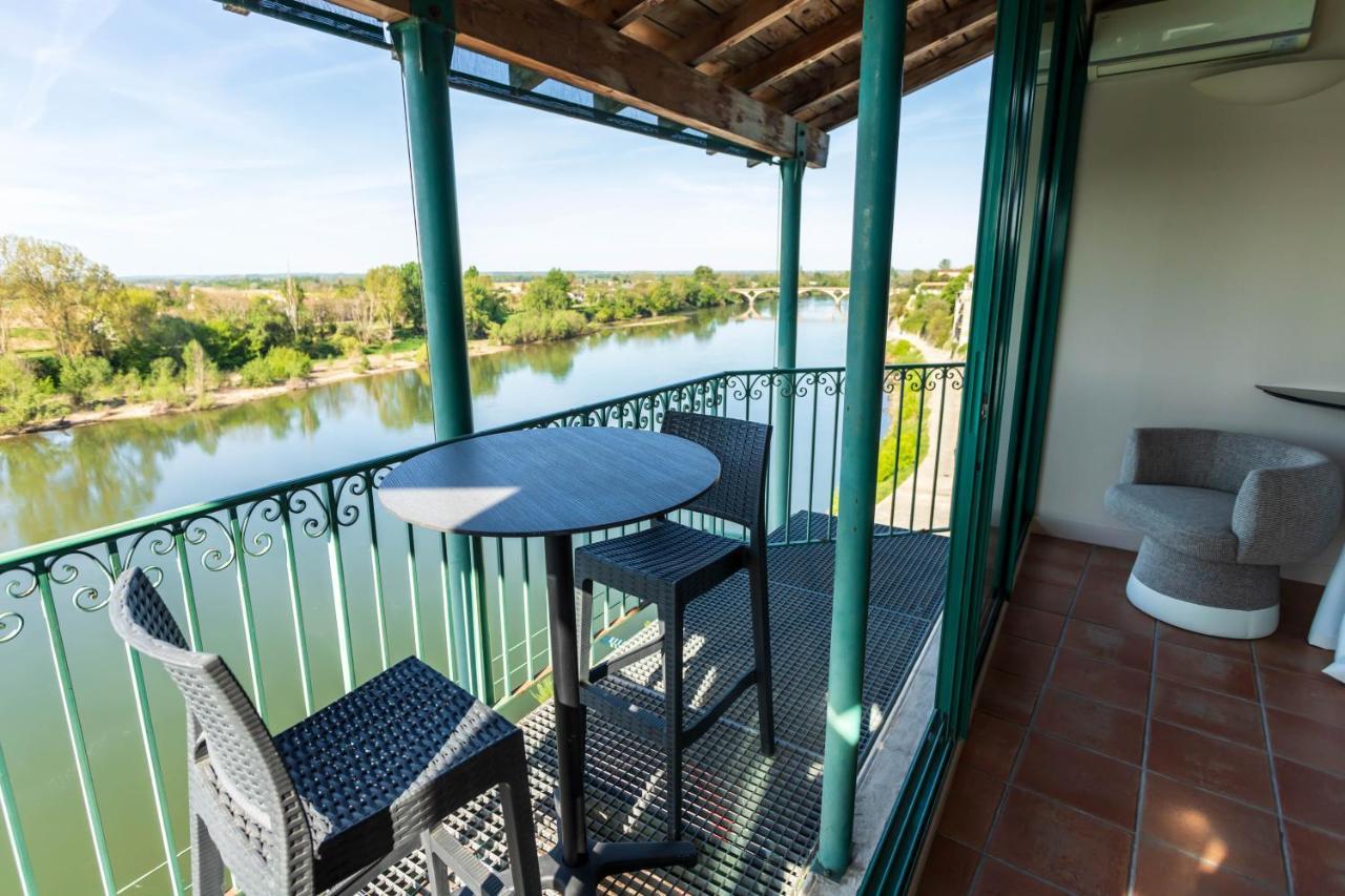 Hotel Restaurant Cote Garonne Le Balcon Des Dames - Tonneins Fauillet Marmande - Vue Panoramique Bord De Garonne Chambres Climatisees Dış mekan fotoğraf